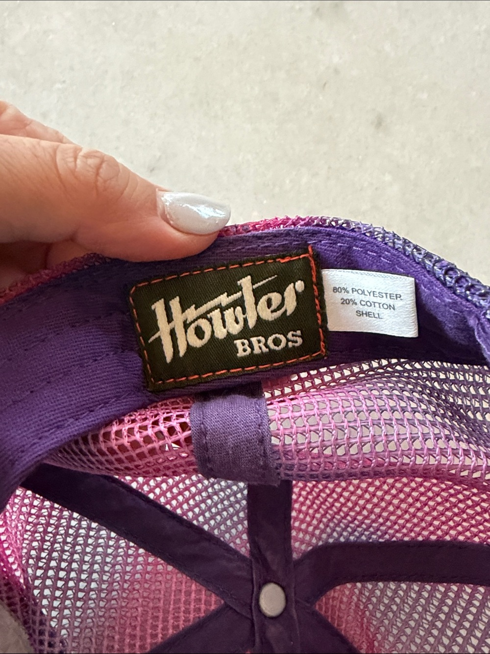 Howler Brothers Pink & Purple Mesh Trucker Hat - Heed The Call Patch - Picture 2 of 4